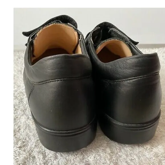 APEX Black Double Strap Comfort Walking Diabetic S