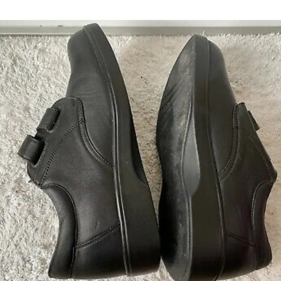 APEX Black Double Strap Comfort Walking Diabetic S