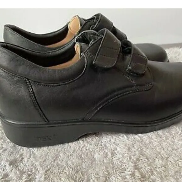 APEX Black Double Strap Comfort Walking Diabetic S