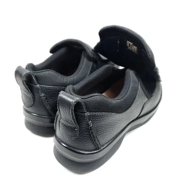 Apex Men's Size 10 XW Biomechanical Black Leather Moc Toe Shoes