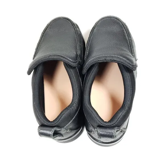 Apex Men's Size 10 XW Biomechanical Black Leather Moc Toe Shoes