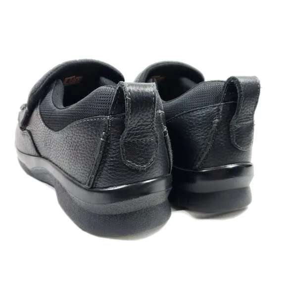 Apex Men's Size 10 XW Biomechanical Black Leather Moc Toe Shoes