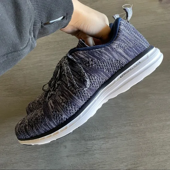 APL Lululemon Navy And White Techloom Pro Tennis Shoes Sneakers