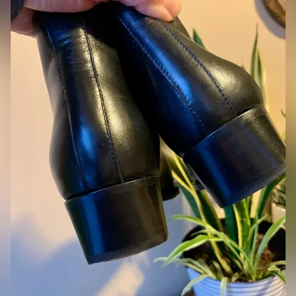 Aquatalia Fantina Waterproof Boots Black Leather 9 Old Money