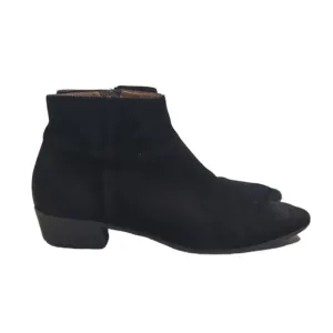 Aquatalia Womens Ankle Suede Black Comfort Heels boots shoes sz 8.5
