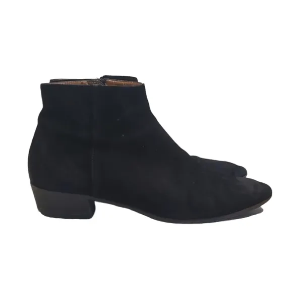 Aquatalia Womens Ankle Suede Black Comfort Heels boots shoes sz 8.5