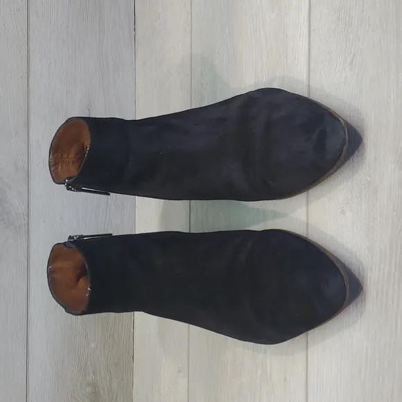 Aquatalia Womens Ankle Suede Black Comfort Heels boots shoes sz 8.5