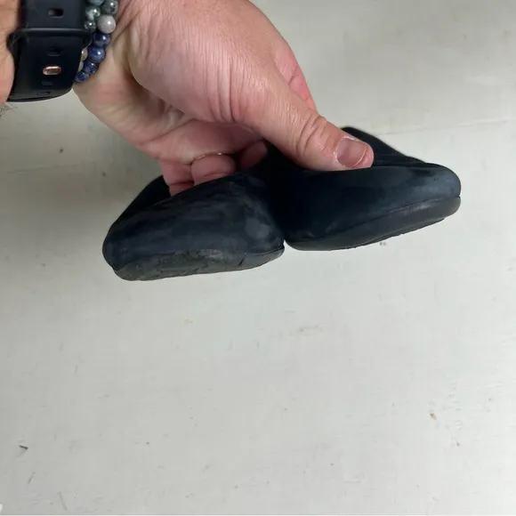 ARCHE- Laius Ballerinas Flats Black Nubuck Leather Career Work Casual Slip On