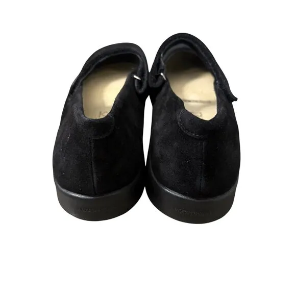 A'Rcopedico Black Scala Suede Womens Size 12 EU 43 Hook Look Mary Jane Shoes