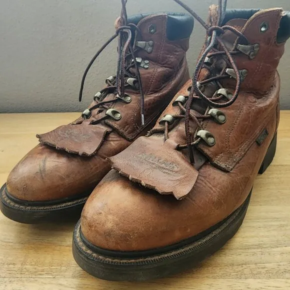 ARIAT Cobalt Lace Up Brown Leather Steel Toe Boots 37320 Mens Sz 12