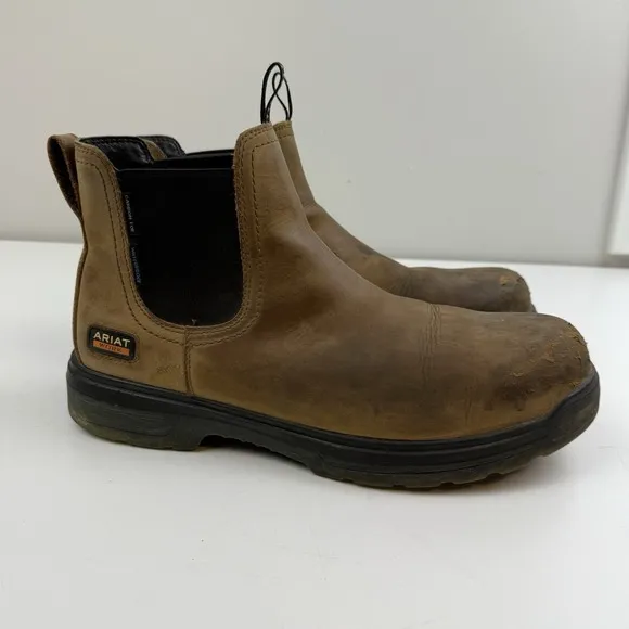Ariat Groundbreaker Chelsea H2O Steel Toe Brown Boots Mens 14D