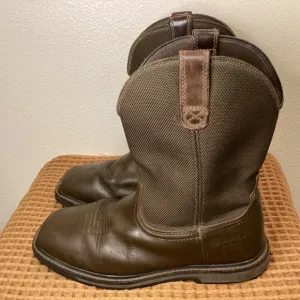 Ariat Groundbreaker Waterproof Pro Men Sz 10 2E WIDE Square Steel Toe Work Boots