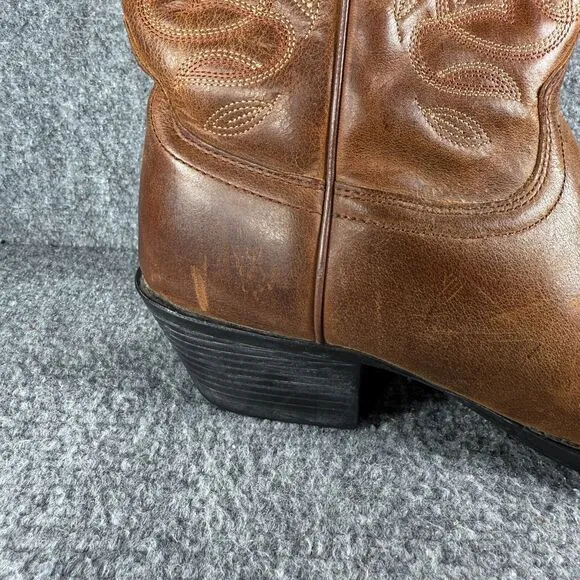 Ariat Heritage Western Cowboy Boots Womens 7 Brown Leather Round Toe