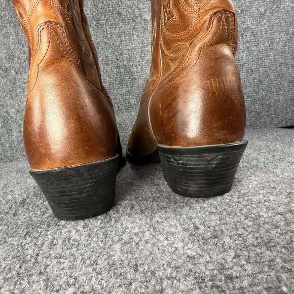 Ariat Heritage Western Cowboy Boots Womens 7 Brown Leather Round Toe