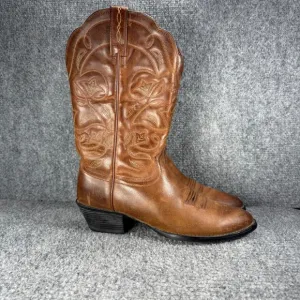 Ariat Heritage Western Cowboy Boots Womens 7 Brown Leather Round Toe