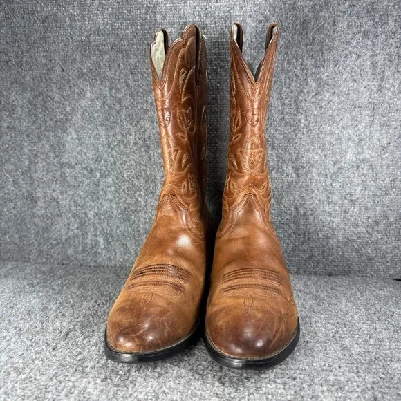 Ariat Heritage Western Cowboy Boots Womens 7 Brown Leather Round Toe