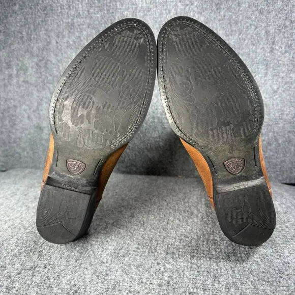 Ariat Heritage Western Cowboy Boots Womens 7 Brown Leather Round Toe