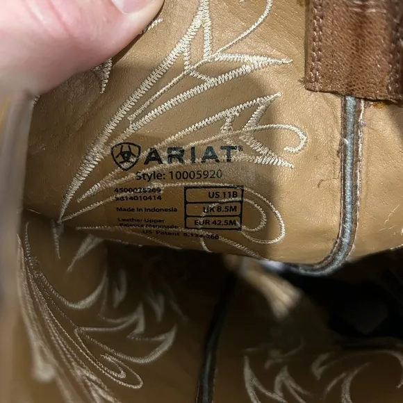 Ariat Heritage Western J Toe Wingtip Cowboy Boots