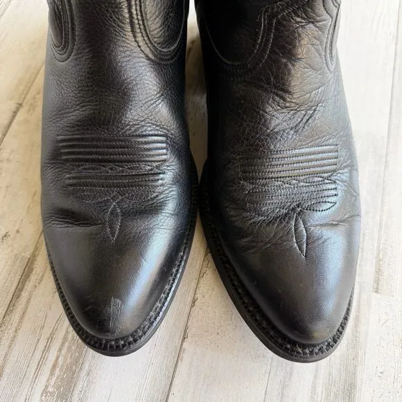 Ariat Heritage Western R Toe Cowboy Boots Mens 9 D Black Leather 34770 10002218