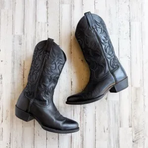 Ariat Heritage Western R Toe Cowboy Boots Mens 9 D Black Leather 34770 10002218