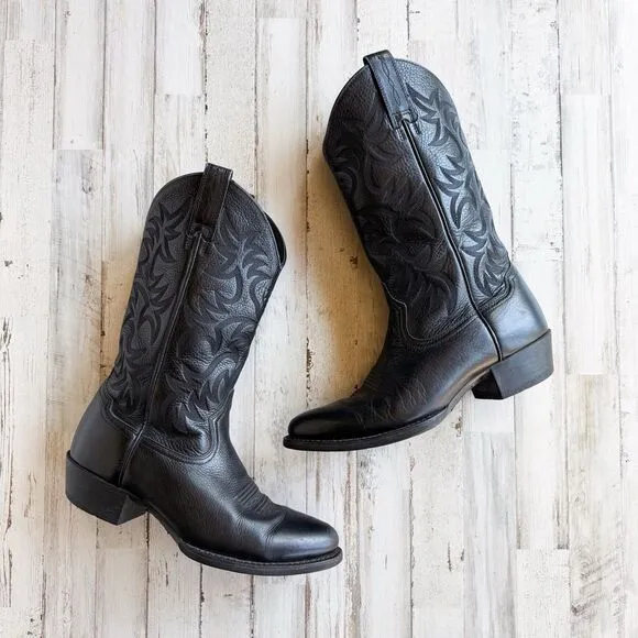 Ariat Heritage Western R Toe Cowboy Boots Mens 9 D Black Leather 34770 10002218