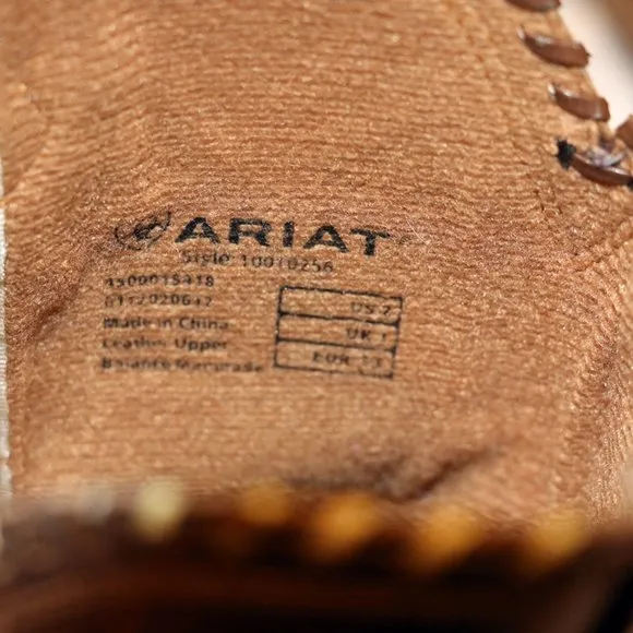 Ariat Kid's Distressed Brown Shelleen‎ Snip Toe Cowgirl Boots 10010256 Size 7
