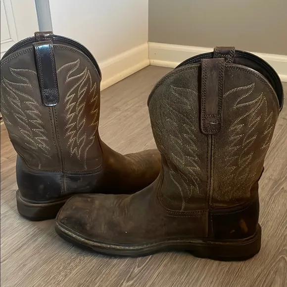 Ariat Men's Brown Western Steel Toe Work Boots Size 9.5