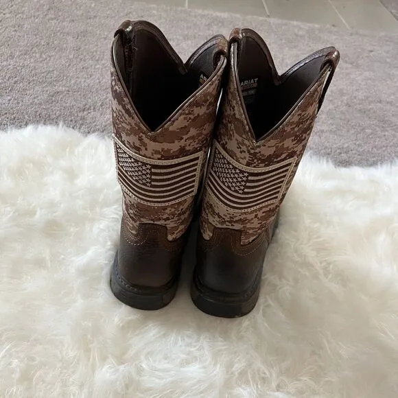 Ariat Men’s Steel Toe Boots 13D Flag
