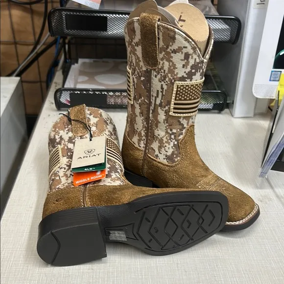 Ariat Patriot Camo Print Square Toe Boots