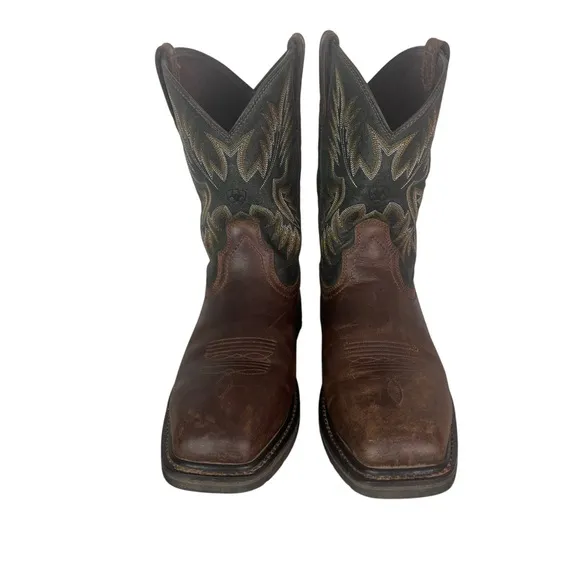 ARIAT Steel Toe Work Boots Mens 11EE Brown Leather Western Cowboy Safety 12”