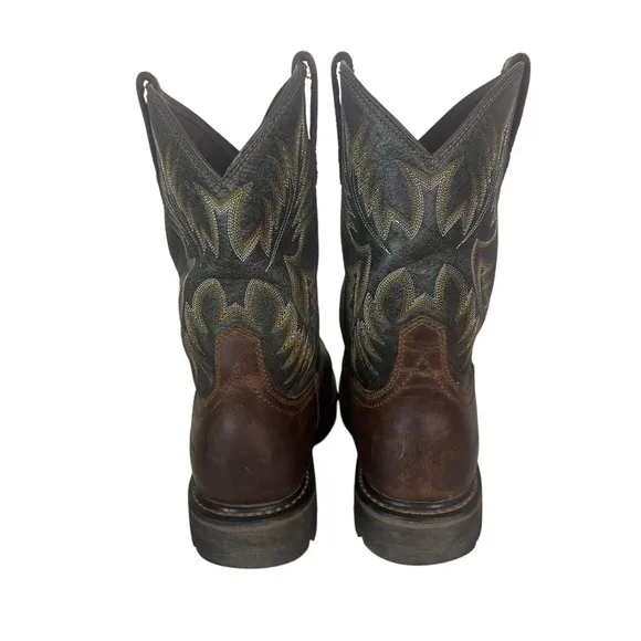 ARIAT Steel Toe Work Boots Mens 11EE Brown Leather Western Cowboy Safety 12”