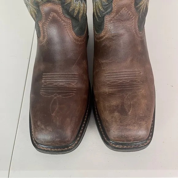 ARIAT Steel Toe Work Boots Mens 11EE Brown Leather Western Cowboy Safety 12”