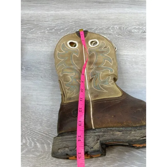 Ariat WorkHog 10068205 Men's 11D Brown Leather Wide Square Steel Toe Work Boot