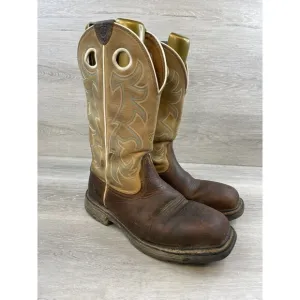Ariat WorkHog 10068205 Men's 11D Brown Leather Wide Square Steel Toe Work Boot