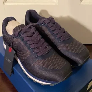 Armani Jeans Blue Graphite Sneakers Mens Size 9.5 NIB $295