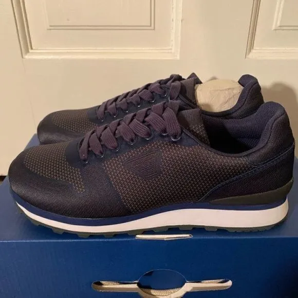 Armani Jeans Blue Graphite Sneakers Mens Size 9.5 NIB $295