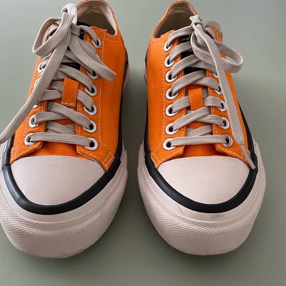 Article No. X Second Layer Orange Chunky Canvas Sneakers