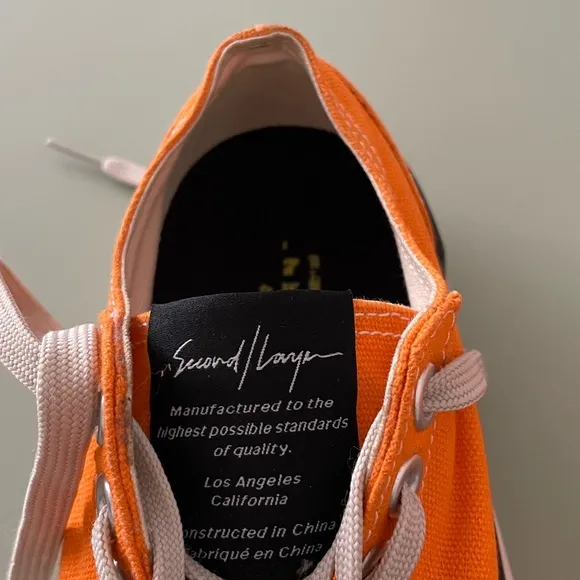 Article No. X Second Layer Orange Chunky Canvas Sneakers