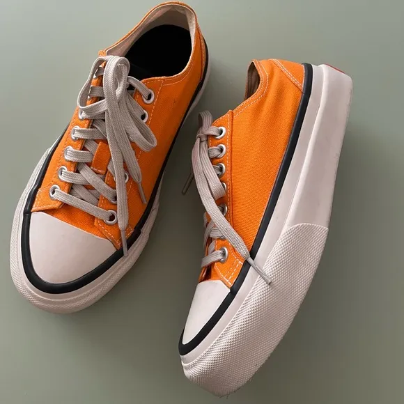 Article No. X Second Layer Orange Chunky Canvas Sneakers
