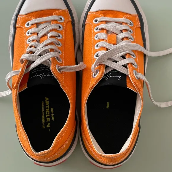 Article No. X Second Layer Orange Chunky Canvas Sneakers