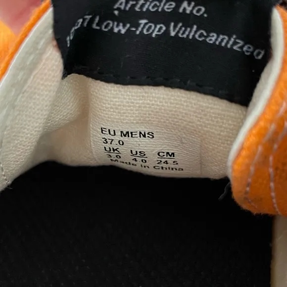 Article No. X Second Layer Orange Chunky Canvas Sneakers
