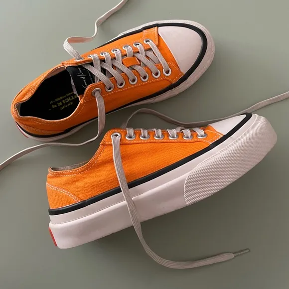 Article No. X Second Layer Orange Chunky Canvas Sneakers