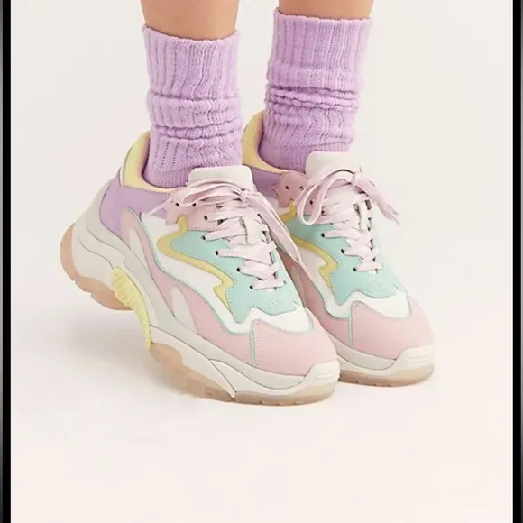 ASH Addict Pastel chunky Sneakers Pink Yellow Mint
