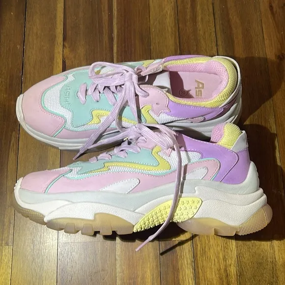 ASH Addict Pastel chunky Sneakers Pink Yellow Mint