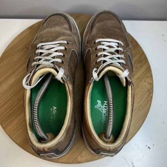 Ashworth Cardiff Mens Size 10 Spikeless Golf Shoes Brown Leather Comfort G54281