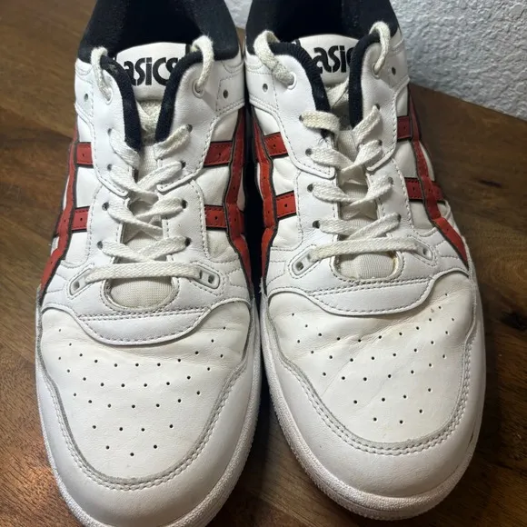 Asics EX89 Men's Casual Shoes Daily Walking Sneakers Asics Leather Low Red US 11