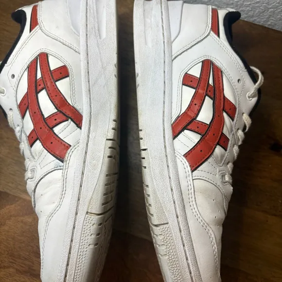 Asics EX89 Men's Casual Shoes Daily Walking Sneakers Asics Leather Low Red US 11