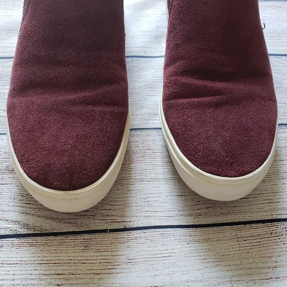 Athleta Leta Suede Slip On Sneakers by Dr. Scholl’s in Cassis Burgundy S…