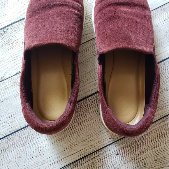 Athleta Leta Suede Slip On Sneakers by Dr. Scholl’s in Cassis Burgundy S…