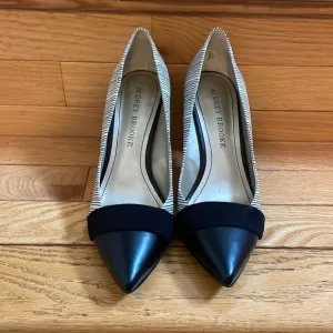 Audrey Brooke Beautiful Black &amp; White Pumps Size 7M